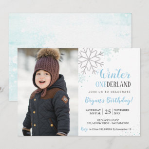 Hivernal Anniversaire des merveilles invitation ph