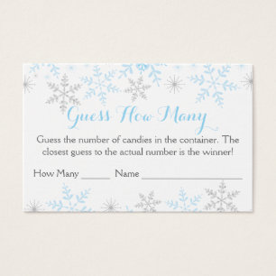 Hivernal Baby Boy Shower Devinez Combien De Jeu