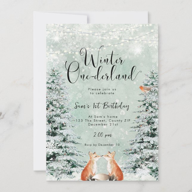 hivernal renard de l'onederland invitation à la fê (Devant)