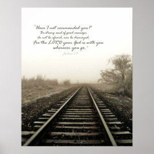 Hivernal Tracks and Scripture 16x20 Poster Gloss