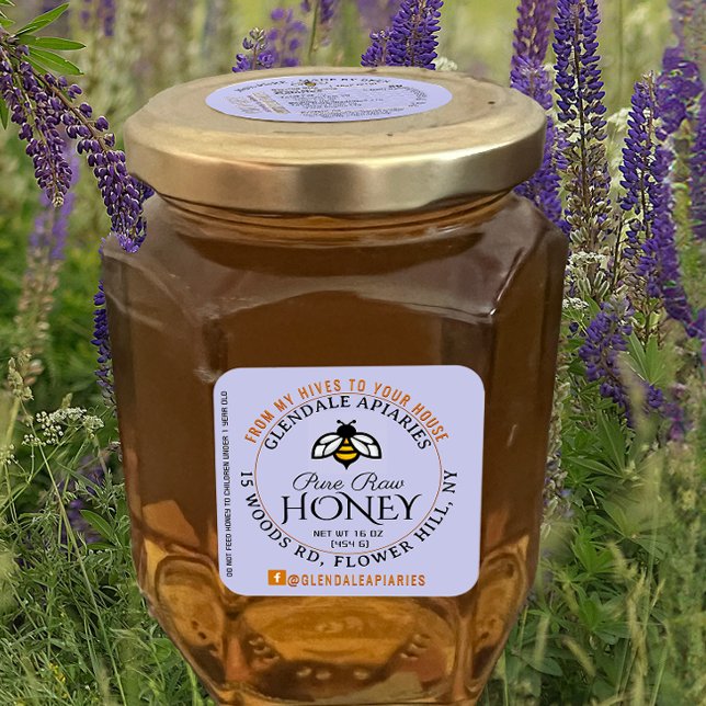 Hives to House Pure Raw Honey Honeybee Sticker     (Creator Uploaded)