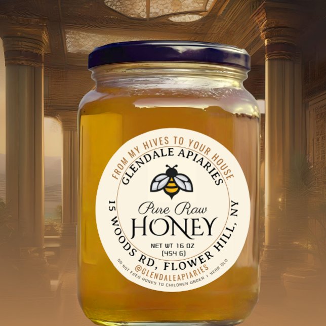 Hives to House Pure Raw Honey Honeybee Sticker     (Creator Uploaded)