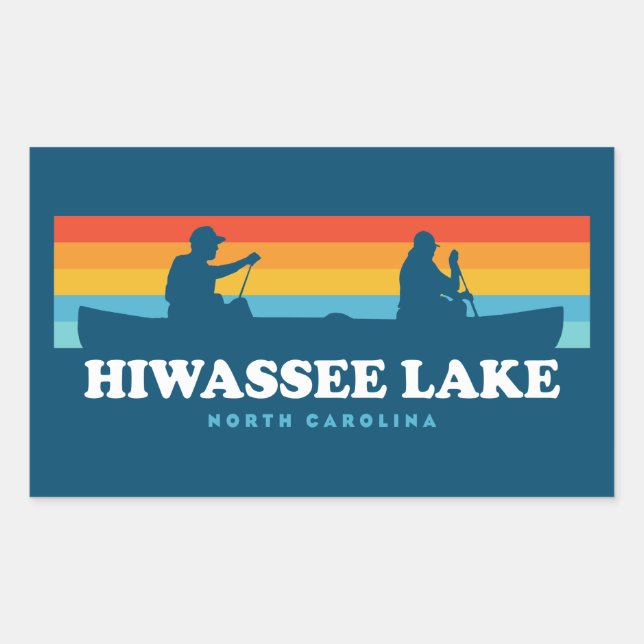 Hiwassee Lake North Carolina Canoe Sticker (Front)
