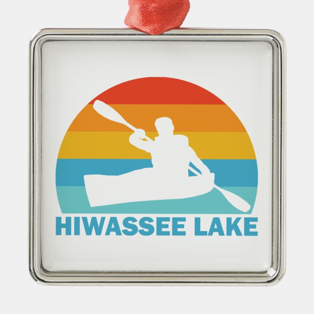 Hiwassee Lake North Carolina Kayak Metal Ornament (Front)