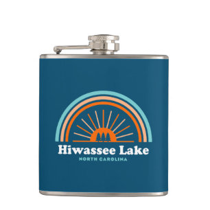 Hiwassee Lake North Carolina Rainbow Hip Flask