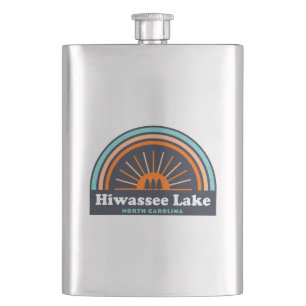 Hiwassee Lake North Carolina Rainbow Hip Flask