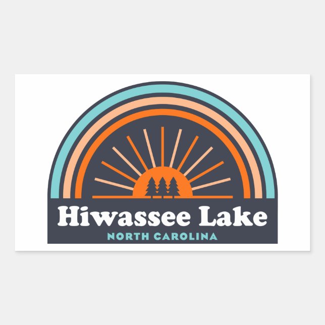 Hiwassee Lake North Carolina Rainbow Sticker (Front)