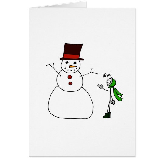 Hiya, Snowman Card