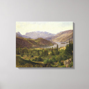 Hjelle in Valders, Tile Fjord, 1835 Canvas Print