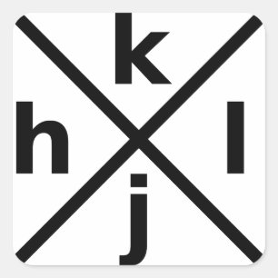hjkl for Hardcore Vi/Vim Hackers - Square Sticker