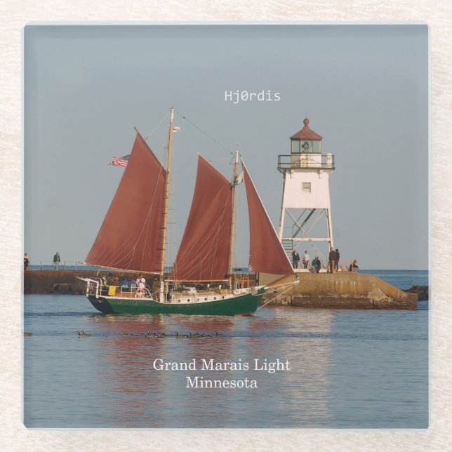 Hjordis glass coaster (Front)