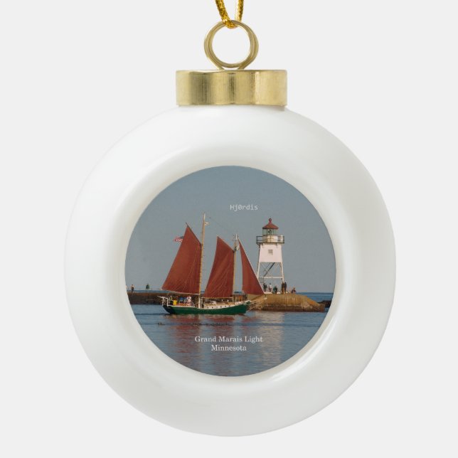 Hjordis & Grand Marais Light ornament (Front)