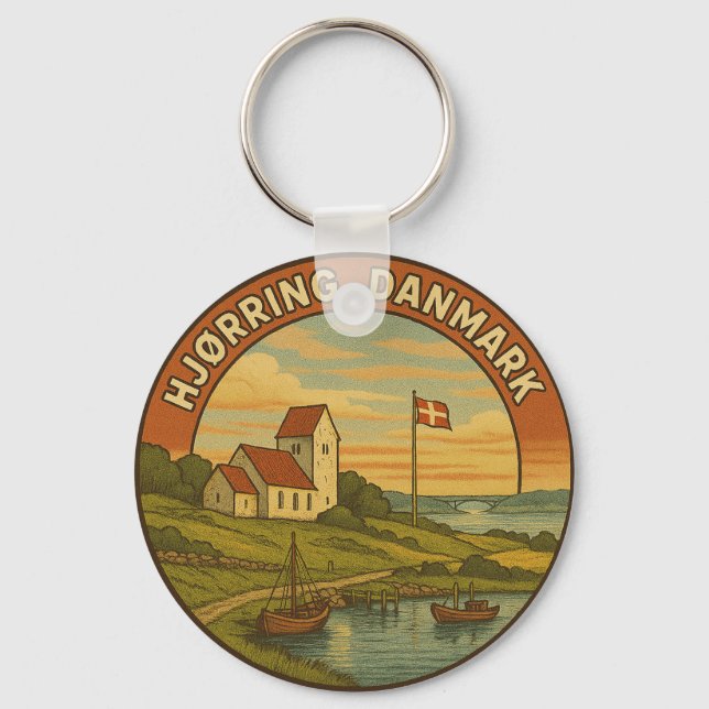 Hjørring Denmark Church Keychain (Front)
