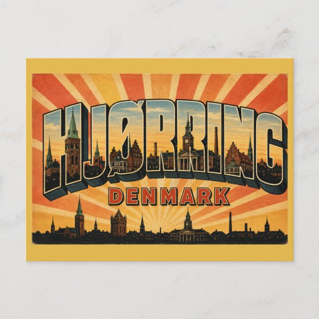 Hjørring Denmark Church Postcard (Front)