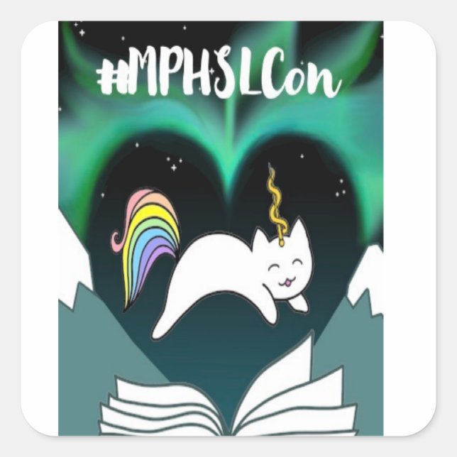 HLABC'S Caticorn Square Sticker (Front)