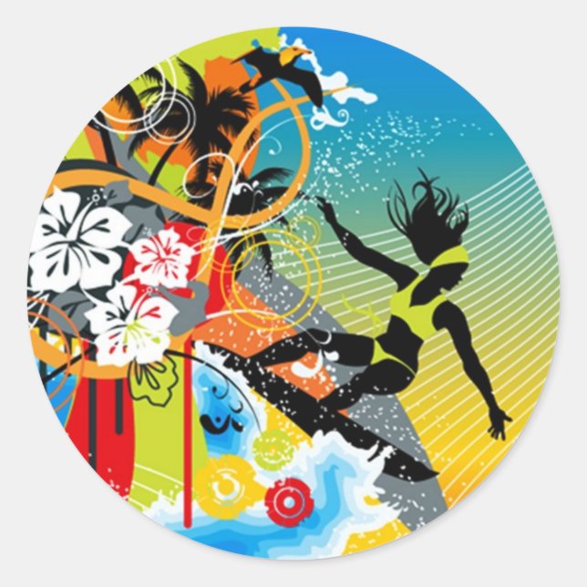 hlhw_002 classic round sticker (Front)