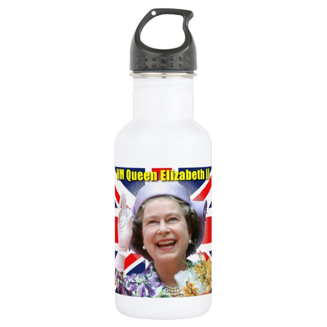 HM Queen Elizabeth II 532 Ml Water Bottle (Front)