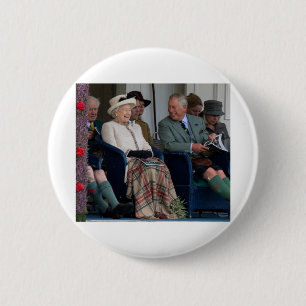 HM Queen Elizabeth II and HRH Prince Charles 2014 2 Inch Round Button