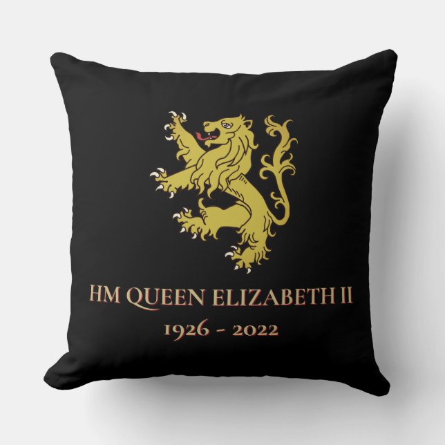 HM Queen Elizabeth II Commemorative Pillow (Front)