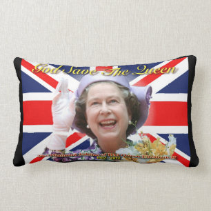 HM Queen Elizabeth II Diamond Jubilee Lumbar Pillow