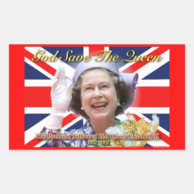 HM Queen Elizabeth II Diamond Jubilee Sticker (Front)