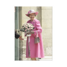 HM Queen Elizabeth II France 1992 Canvas Prints