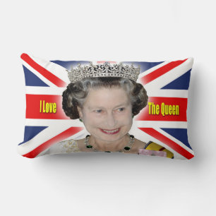 HM Queen Elizabeth II - I Love The Queen Lumbar Pillow