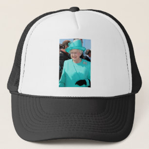 HM Queen Elizabeth II in Turquoise Hat Professiona