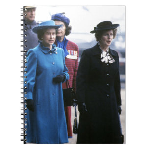HM Queen Elizabeth II-Margaret Thatcher Notebook