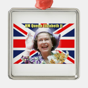 HM Queen Elizabeth II Metal Ornament