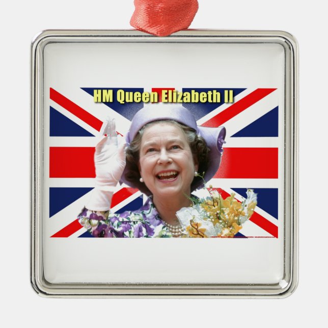 HM Queen Elizabeth II Metal Ornament (Front)