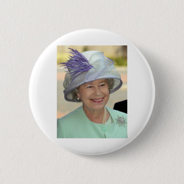 HM Queen Elizabeth II Platinum Jubilee 2 Inch Round Button (Front)