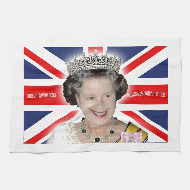 HM Queen Elizabeth II - Pro photo Kitchen Towel (Horizontal)