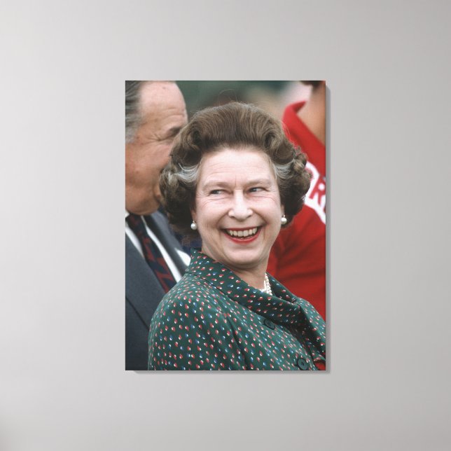 HM Queen Elizabeth II Windsor 1986 Canvas Print (Front)