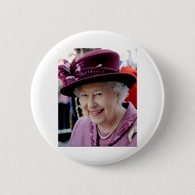 HM Queen Elizabeth II Windsor 2012 Professional Ph 2 Inch Round Button (Front)