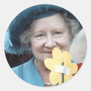 HM Queen Elizabeth, The Queen Mother 1984 Classic Round Sticker