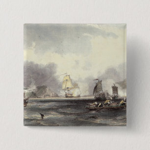 HM Ships Imogene and Andromache passing the Batter 2 Inch Square Button