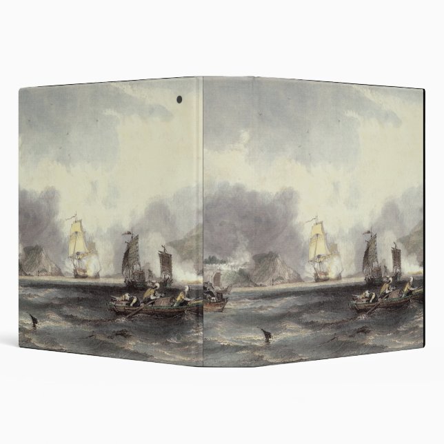 HM Ships Imogene and Andromache passing the Batter Binder (Background)
