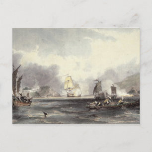 HM Ships Imogene and Andromache passing the Batter Postcard