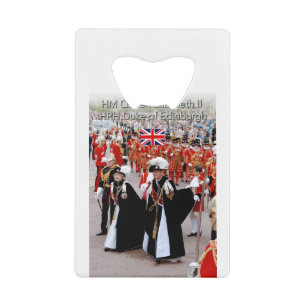 HM The Queen and HRH Prince Philip Credit Card Bottle Opener