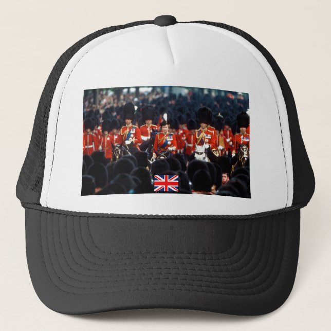 HM The Queen Elizabeth II Prince Philip London Trucker Hat (Front)