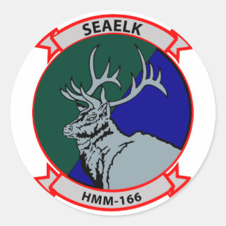 HMM-166 insignia Classic Round Sticker