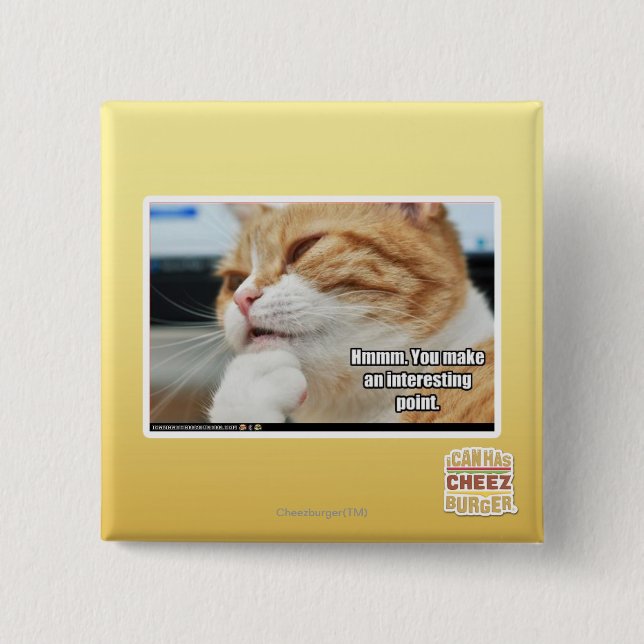 Hmmm. 2 Inch Square Button (Front)