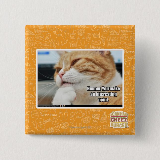 Hmmm. 2 Inch Square Button (Front)