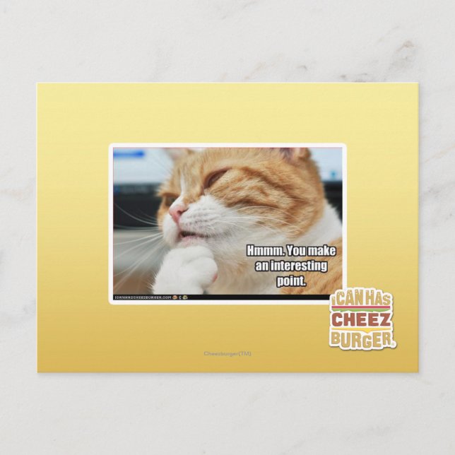 Hmmm. Postcard (Front)