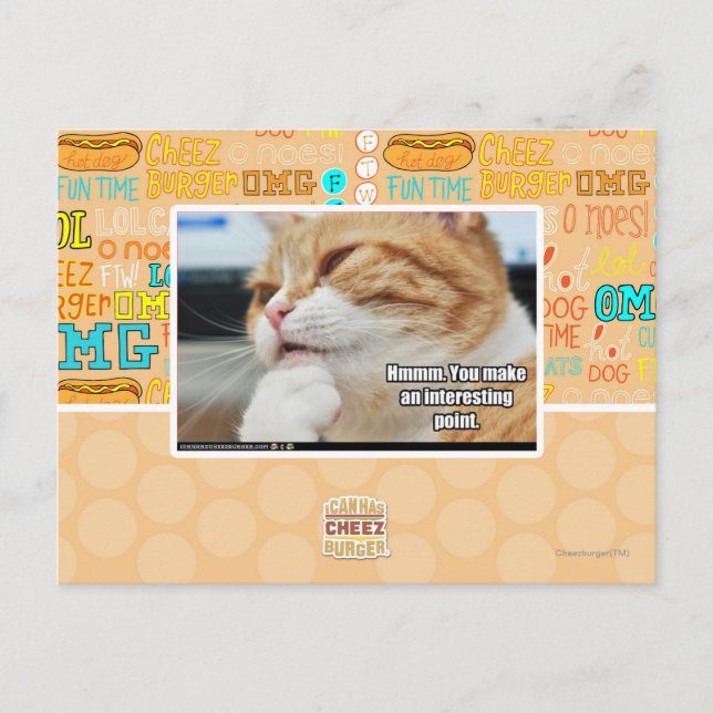Hmmm. Postcard (Front)