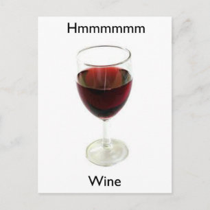 Hmmmmm Wine Postcard