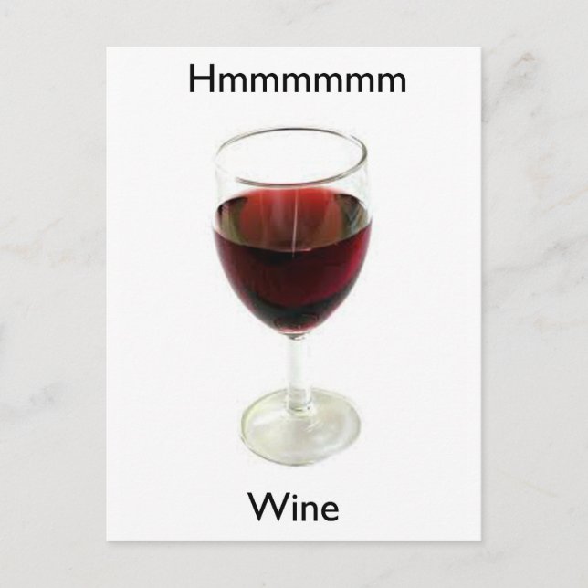 Hmmmmm Wine Postcard (Front)