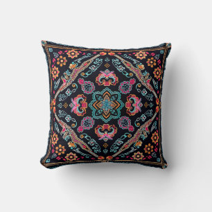 Hmong Brocade Pattern Throw Pillow