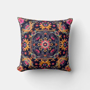 Hmong Brocade Pattern Throw Pillow